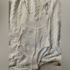 White seamless bodysuit